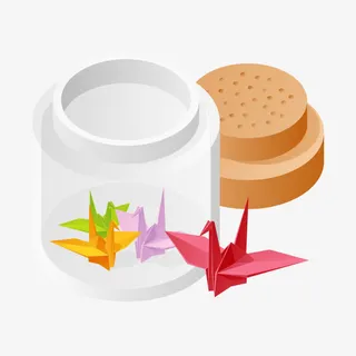 千纸鹤 纸鹤免抠