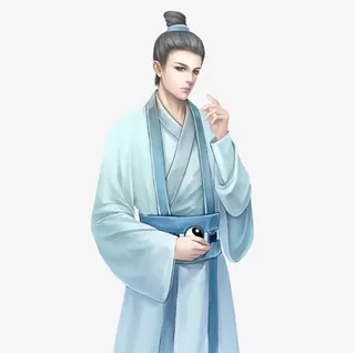 道士男帅气美男游戏手绘免抠