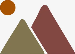 【图标素材】矢量图 山水 山 太阳免抠