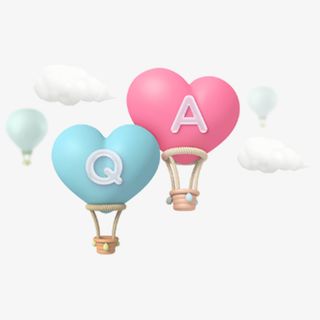 卡通艺术字热气球图形云彩元素图免抠