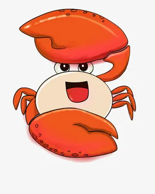 橙色的蟹脚免抠