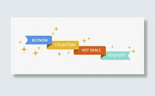 卡通彩色丝带免抠图免抠