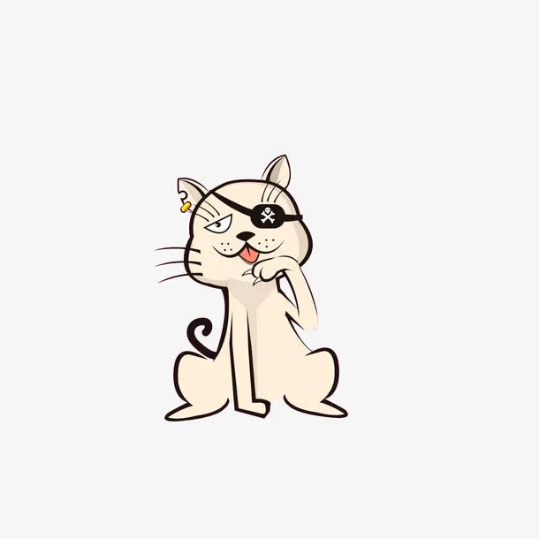 舔猫爪的海盗猫免抠