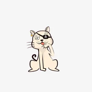 舔猫爪的海盗猫免抠