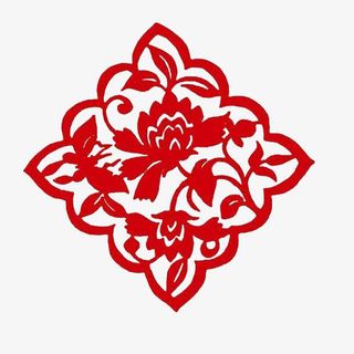 新年窗花剪纸图案免抠