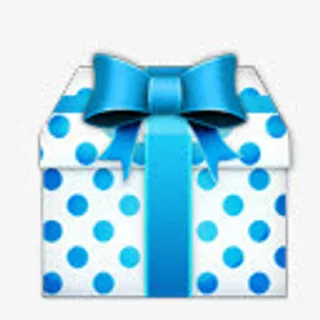 斑点蓝色礼物礼盒免抠