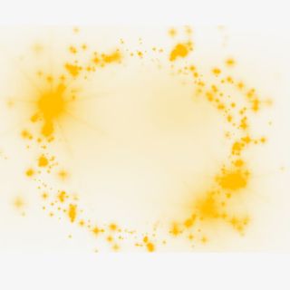 唯美黄色光边框免抠