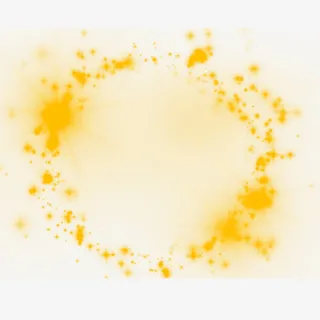 唯美黄色光边框免抠