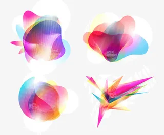 时尚幻彩渐变图形背景矢量素材