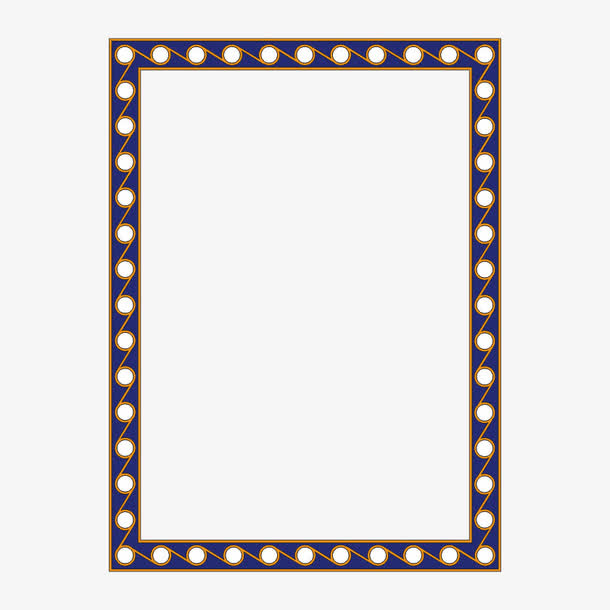 圆圈花纹框矢量免抠