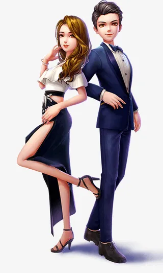 卡通手绘游戏人物免抠