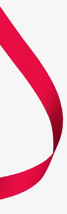 红色彩带免抠
