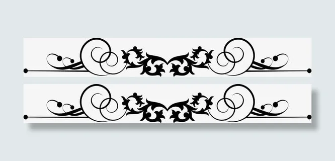 欧美经典黑色矢量花纹边框免免抠
