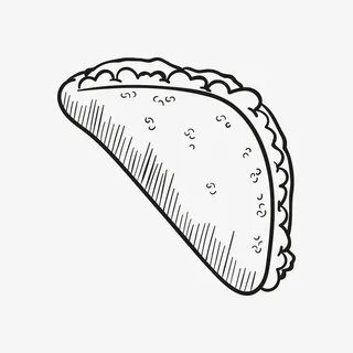 手绘线条饺子肉卷免抠