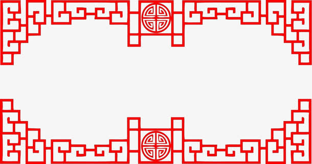 红色中国风节日边框免抠