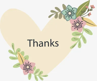 爱心花朵感谢卡免抠