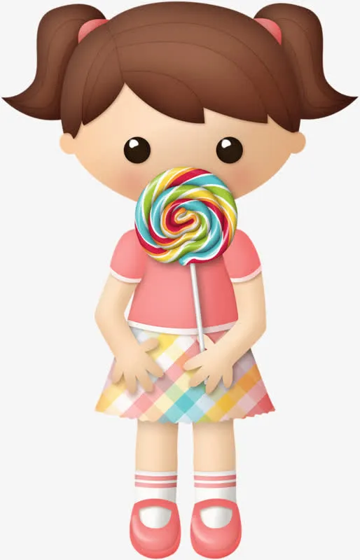 拿棒棒糖的女孩免抠