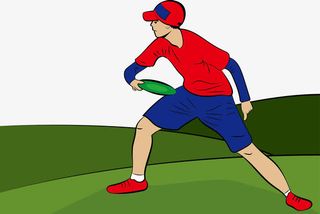 扔飞盘的人矢量免抠