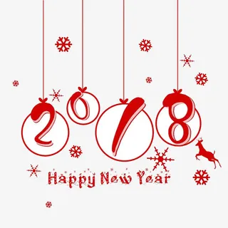 挂式新年设计图免抠