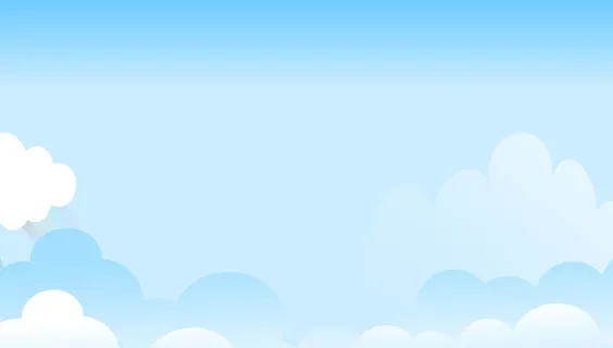 卡通 蓝天白云演讲背景免抠