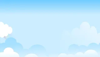 卡通 蓝天白云演讲背景免抠