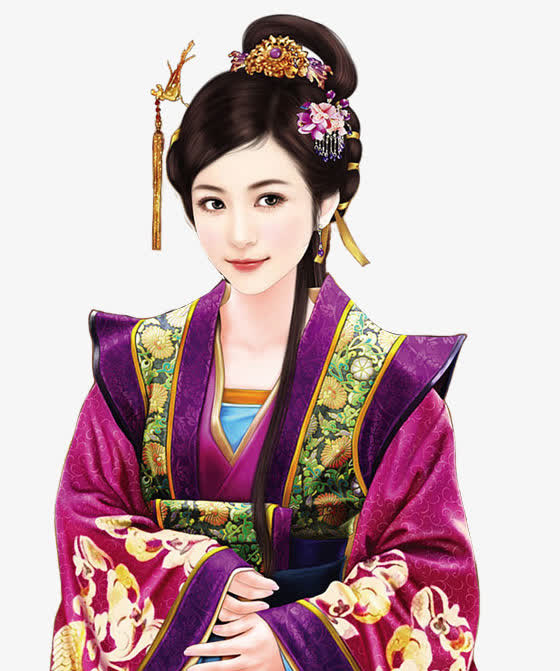宫殿美女梅花发箍免抠