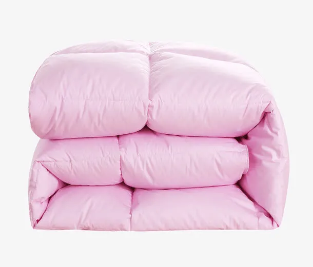 粉色轻柔羽绒被免抠