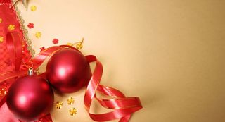 圣诞球与飘带免抠