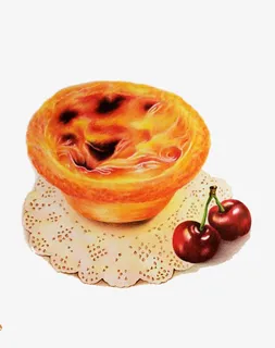 卡通芝士蛋挞免抠
