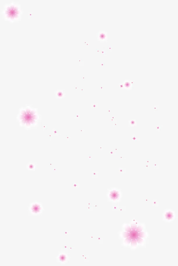 粉色漂浮光晕设计免抠