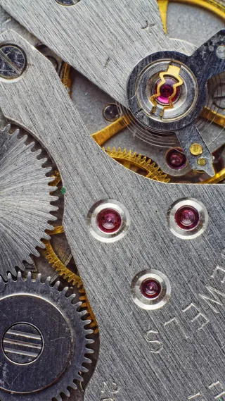 银灰色金属齿轮H5背景高清