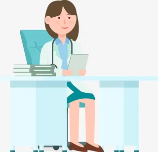 卡通女医生医疗人物免抠