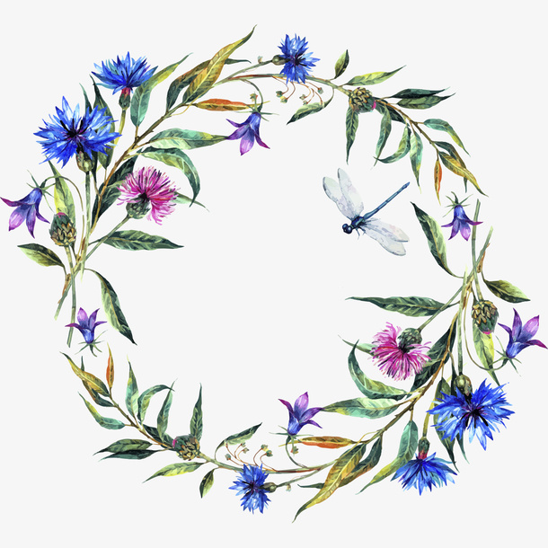 花圈里的蜻蜓免抠