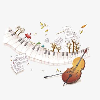 手绘精致音乐会免抠