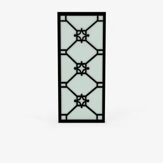 黑色边框日式屏风免抠