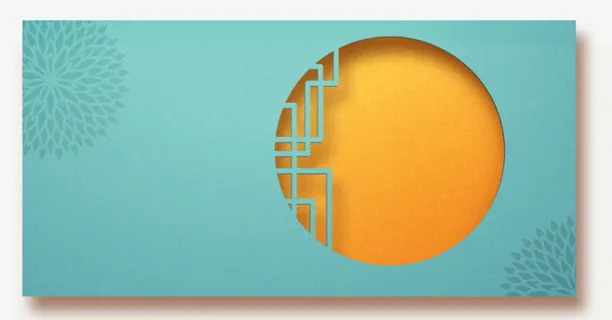 背景，绿色，中国风，中秋