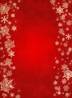 红色背景下的雪花