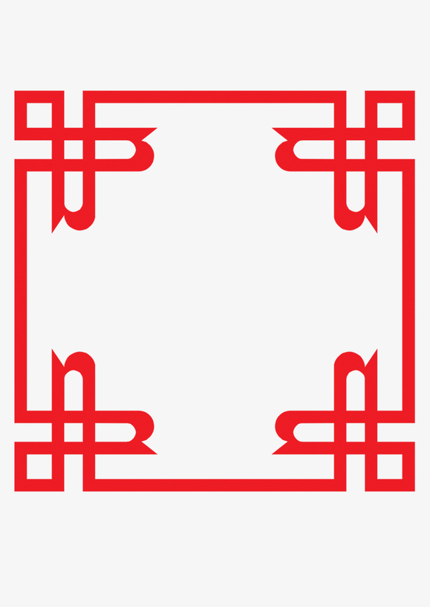 边框剪纸边框中式花纹中国风元素免抠