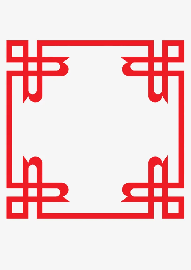 边框剪纸边框中式花纹中国风元素免抠
