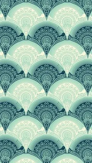 蓝绿色祥云底纹背景图高清