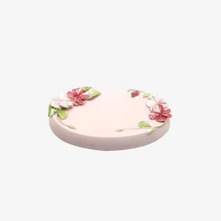 欧式肥皂蝶浪漫庄园浅粉免抠