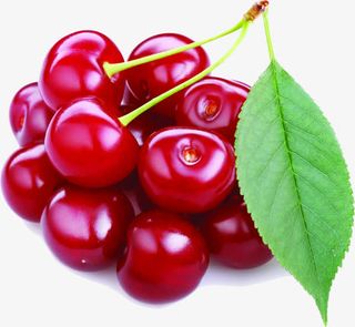 夏日海报水果红色樱桃效果免抠