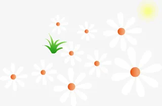 白色唯美清新春天花朵免抠