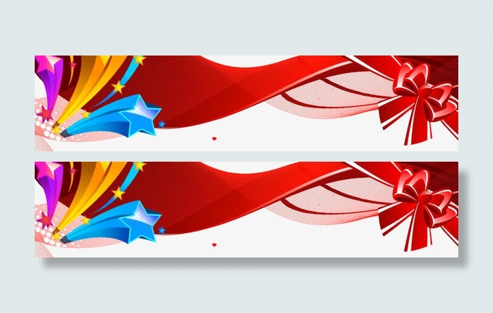 红色banner装饰素材