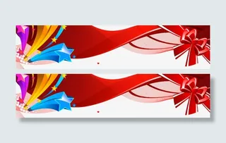 红色banner装饰素材