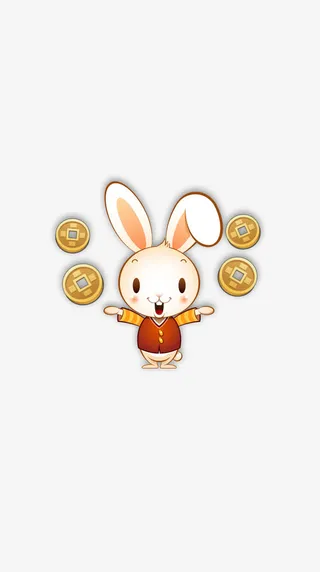 金币兔子免抠
