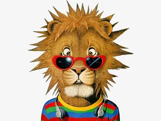 墨镜狮子免抠