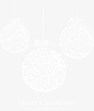 圣诞节白色圣诞球免抠