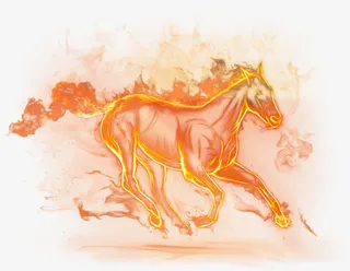 火苗奔跑的马免抠