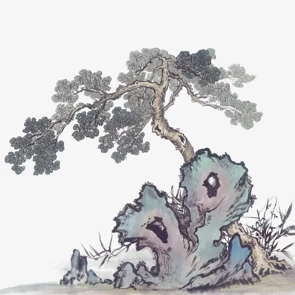 传统梅石免抠